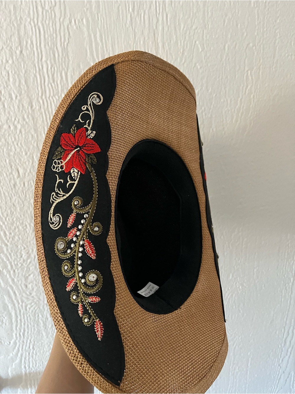 Embellished Straw Cowboy Hat with Ornate Concho - Picture 5 of 8